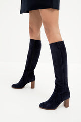 Bianca Buccheri Eleonora Navy Suede Boots