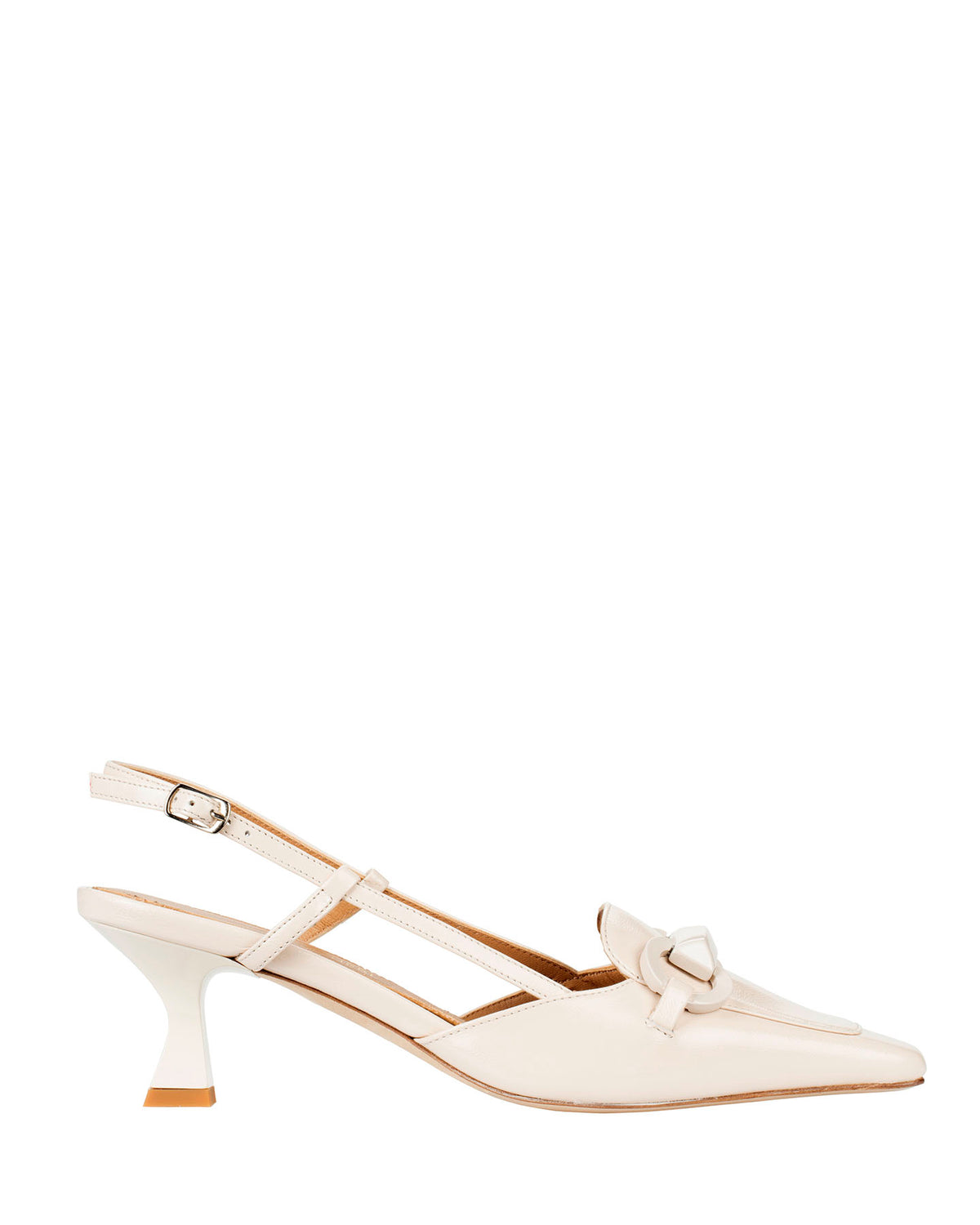 Bianca Buccheri Rhodi White Slingback